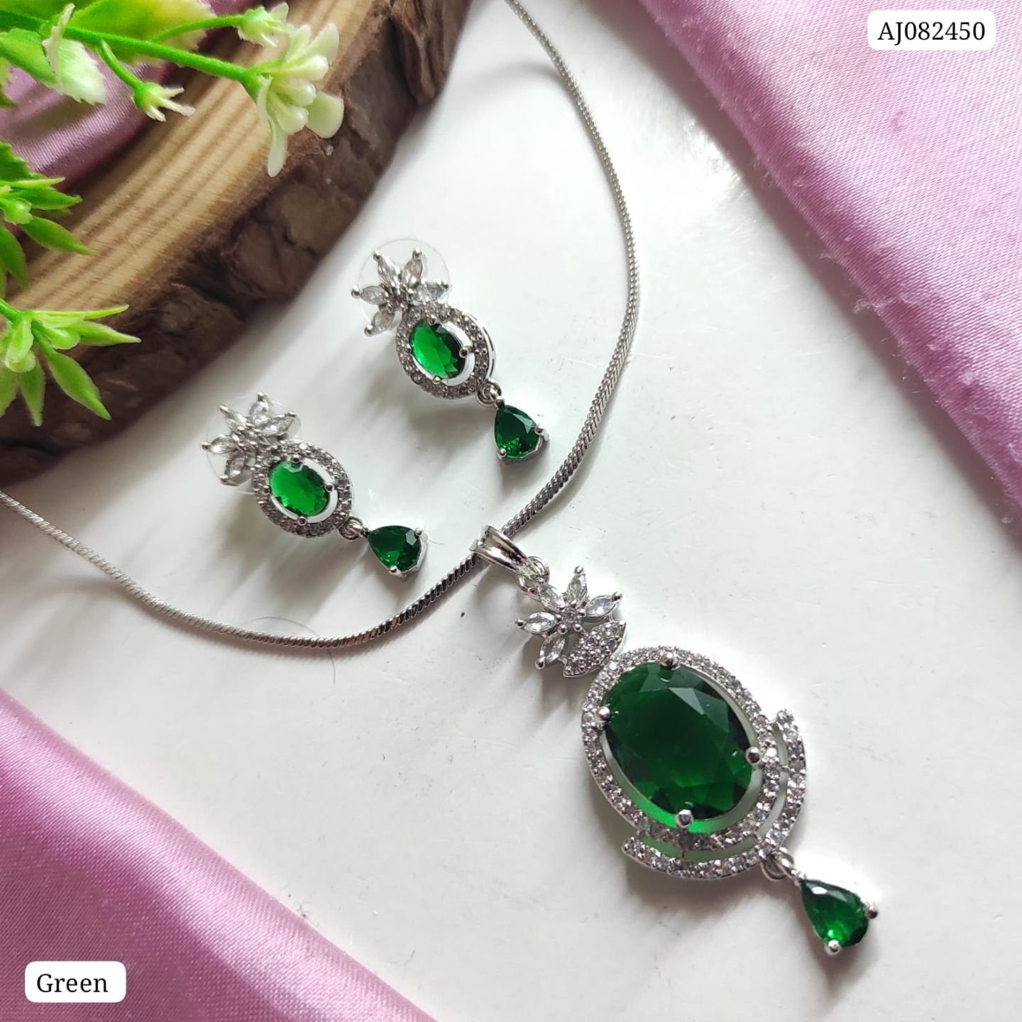 CZ Pendant Set