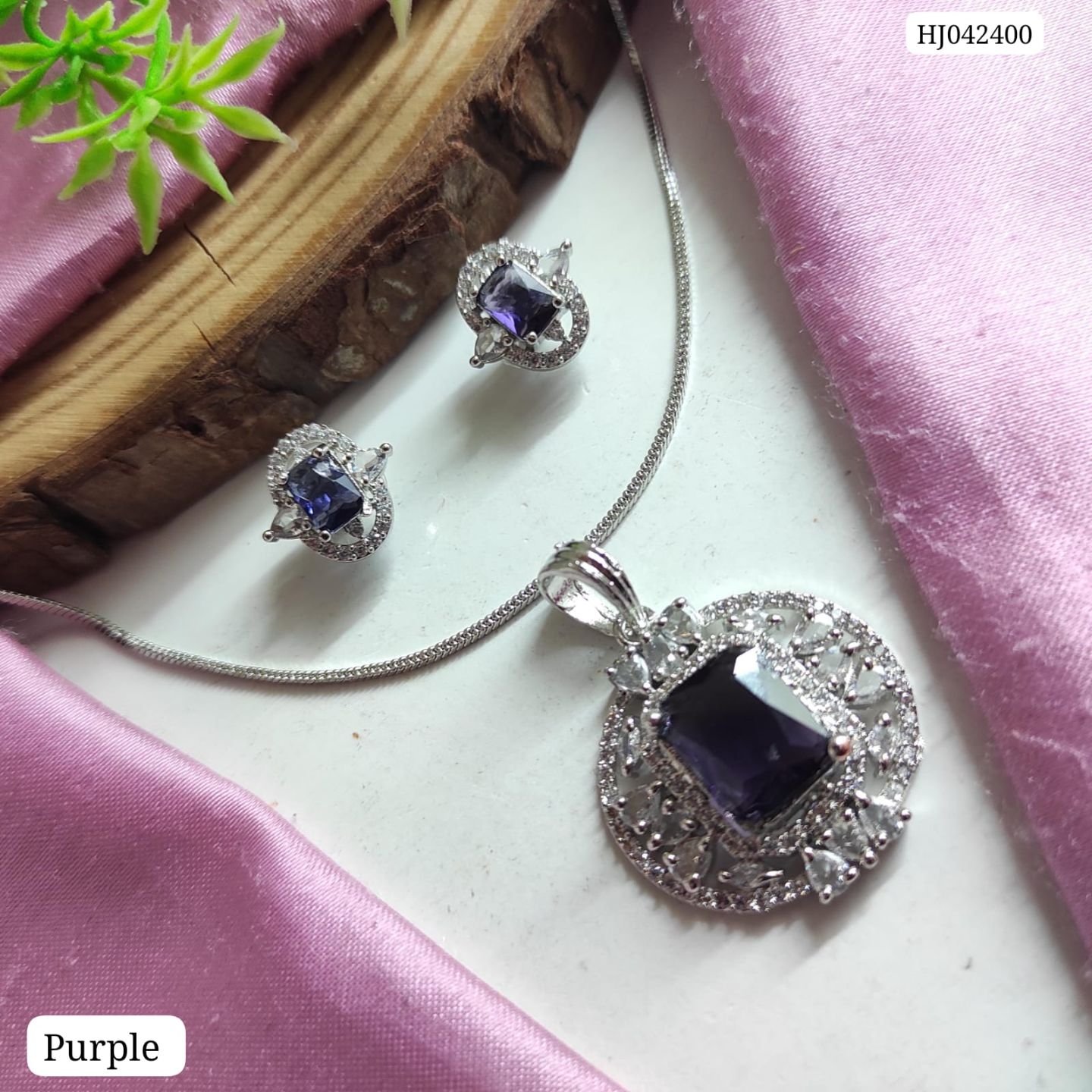 CZ Pendant Set