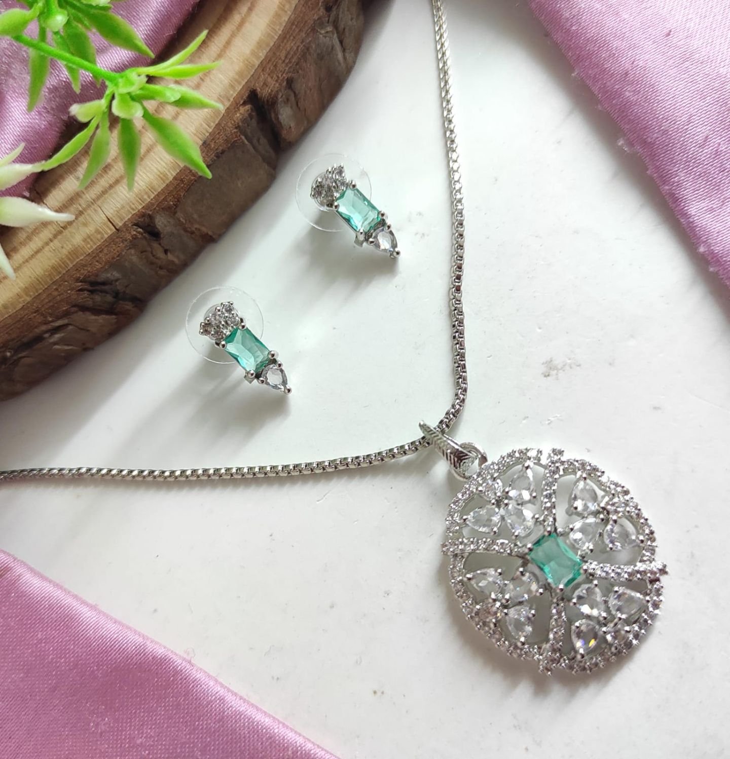 CZ Pendant Set