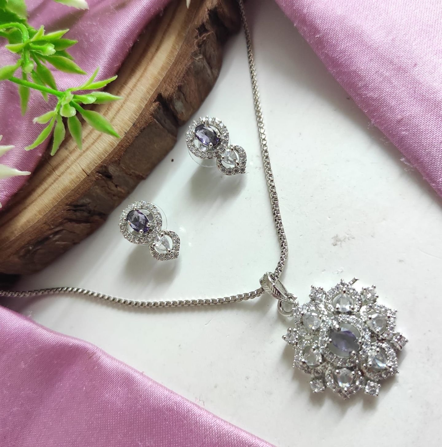 CZ Pendant Set