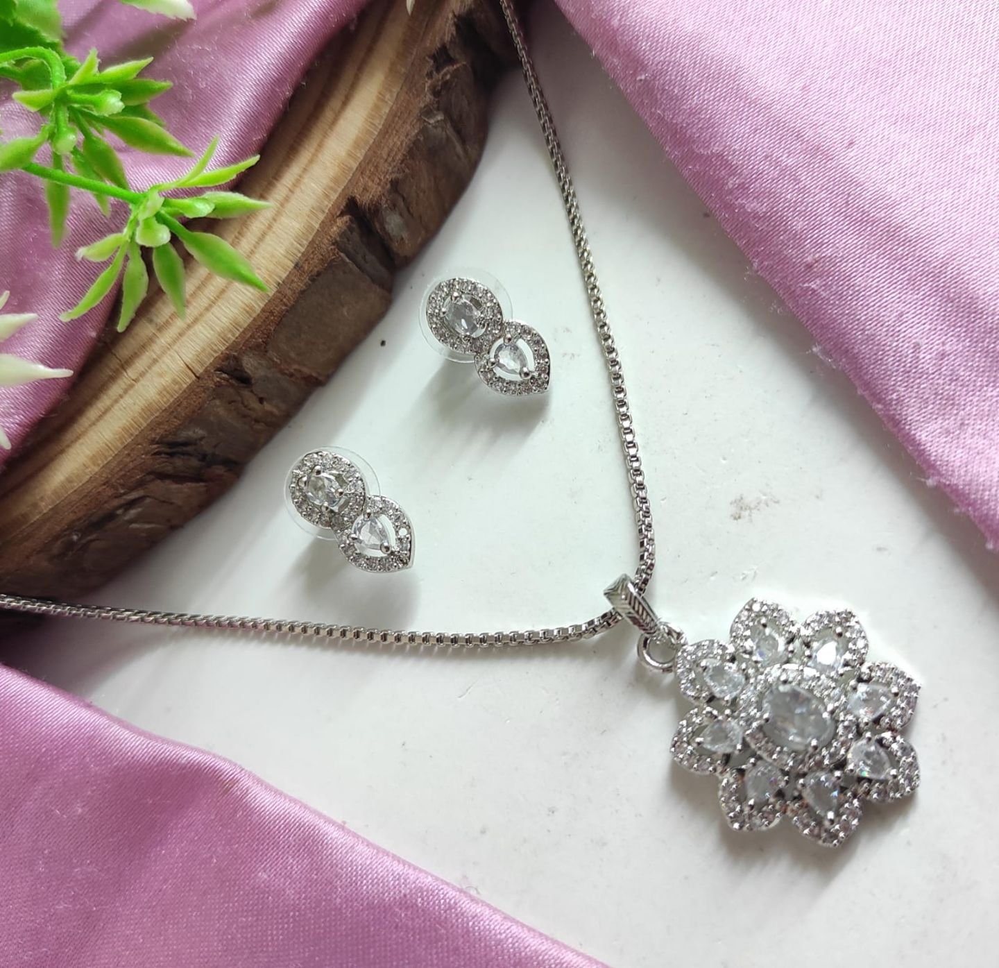 CZ Pendant Set