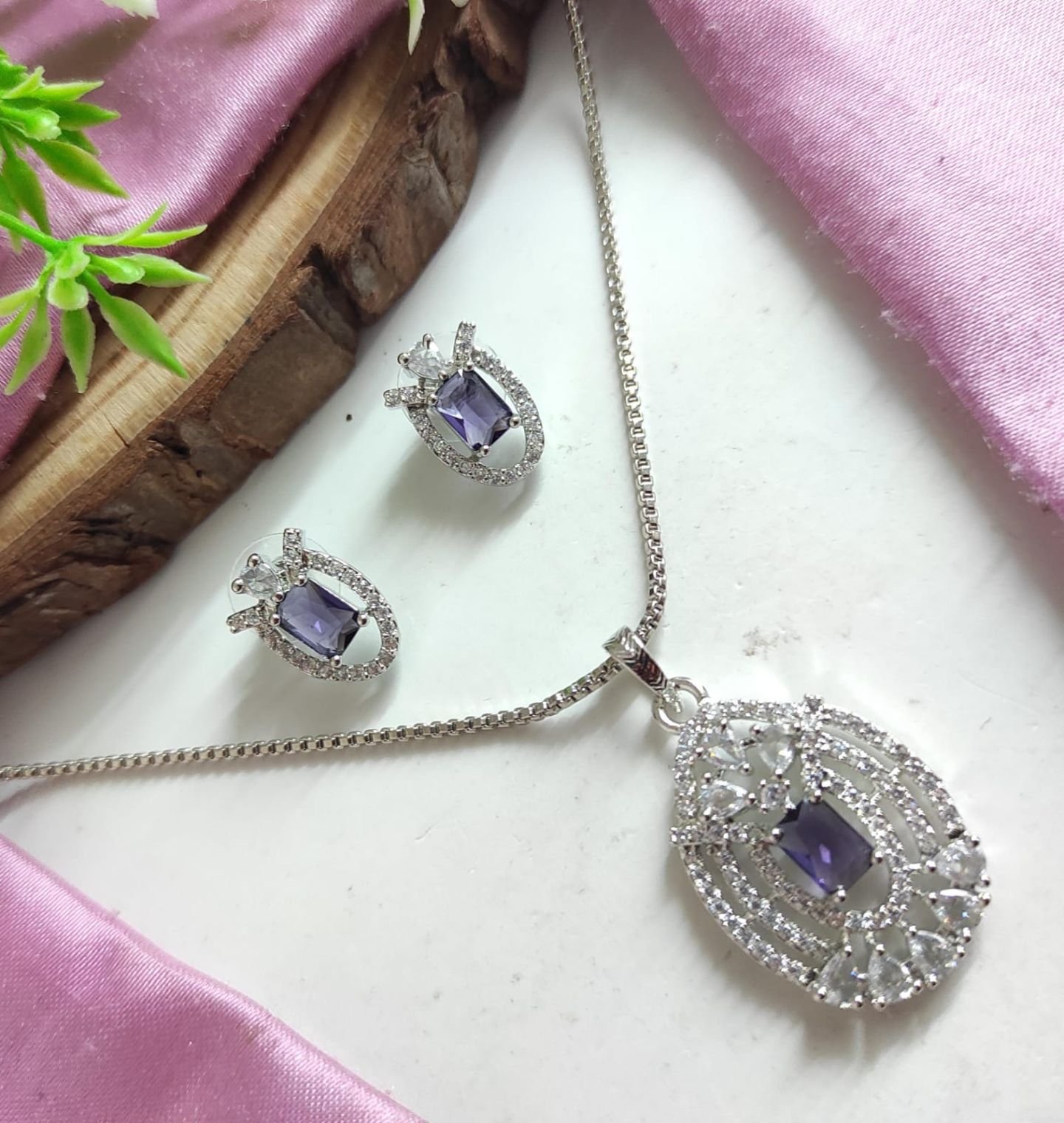 CZ Pendant Set