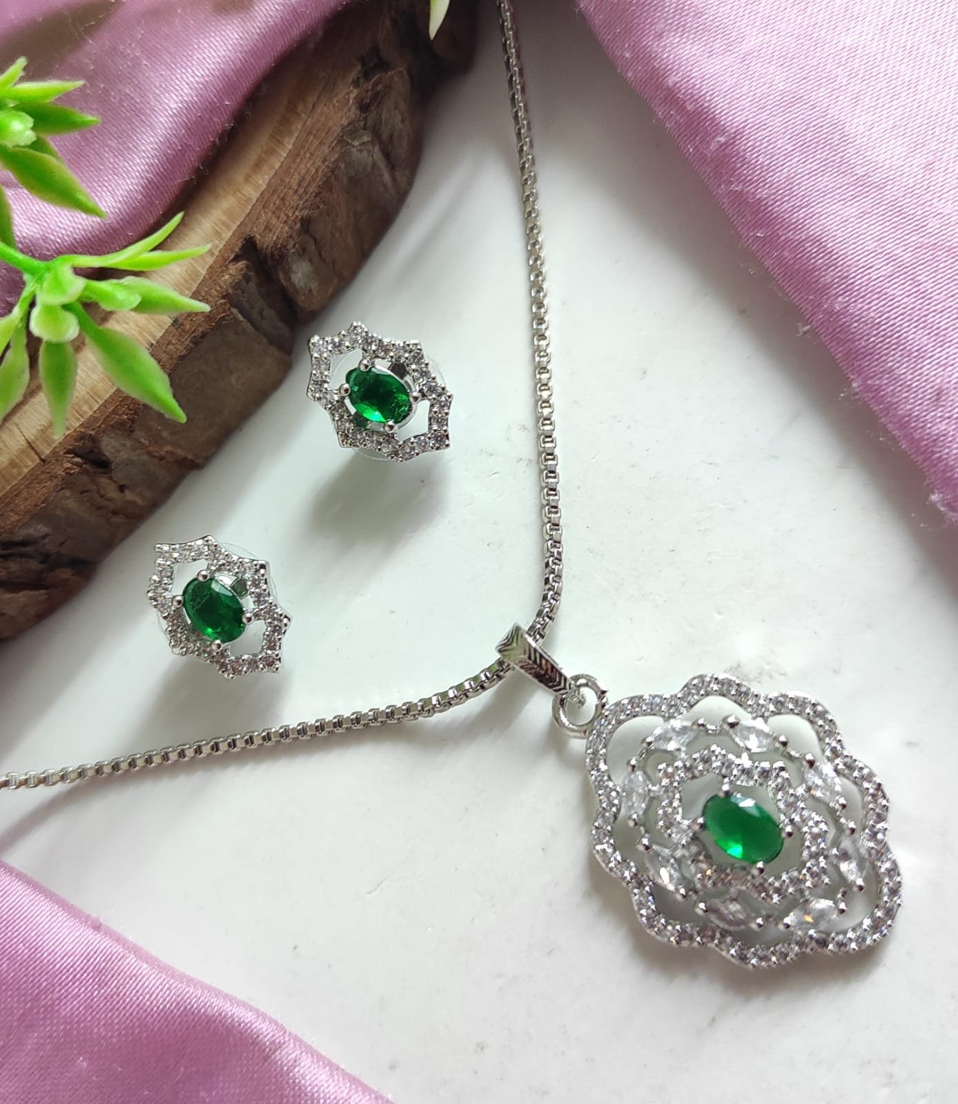 CZ Pendant Set