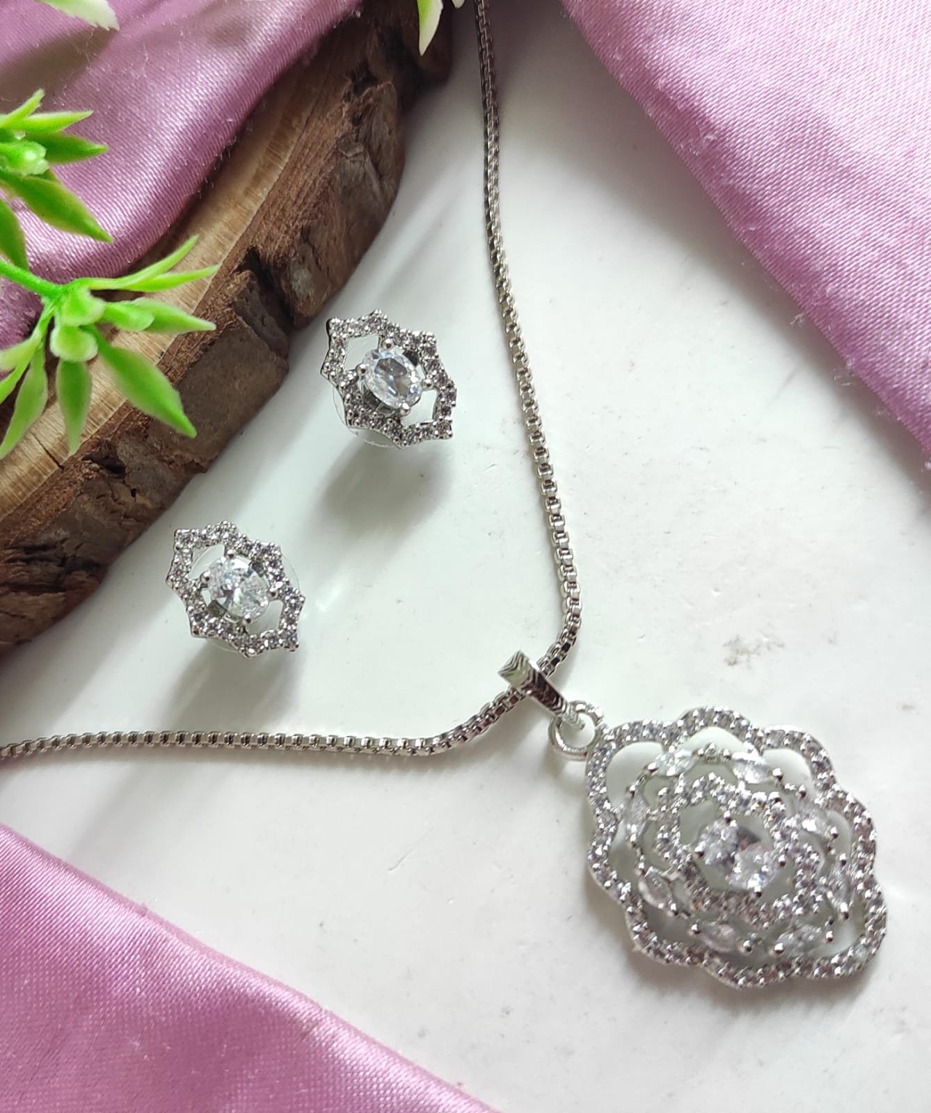 CZ Pendant Set