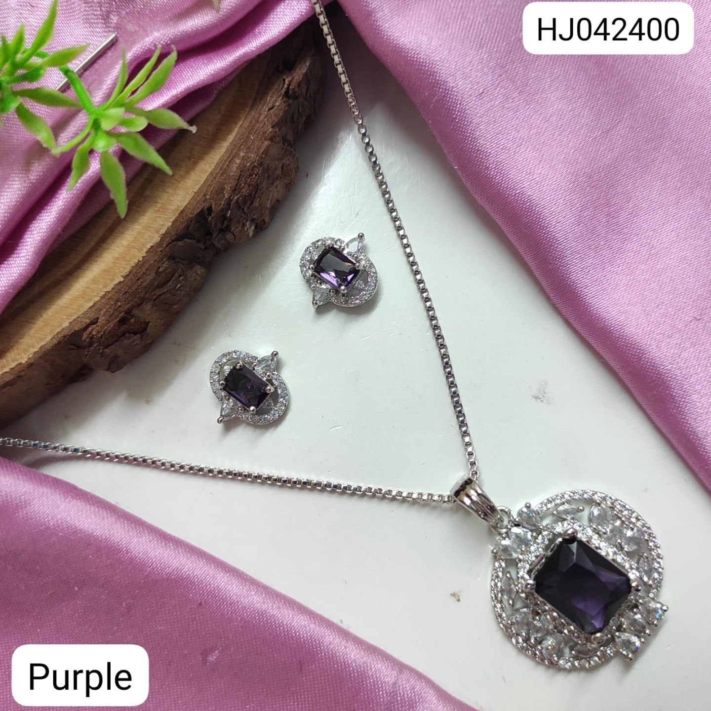 CZ Pendant Set