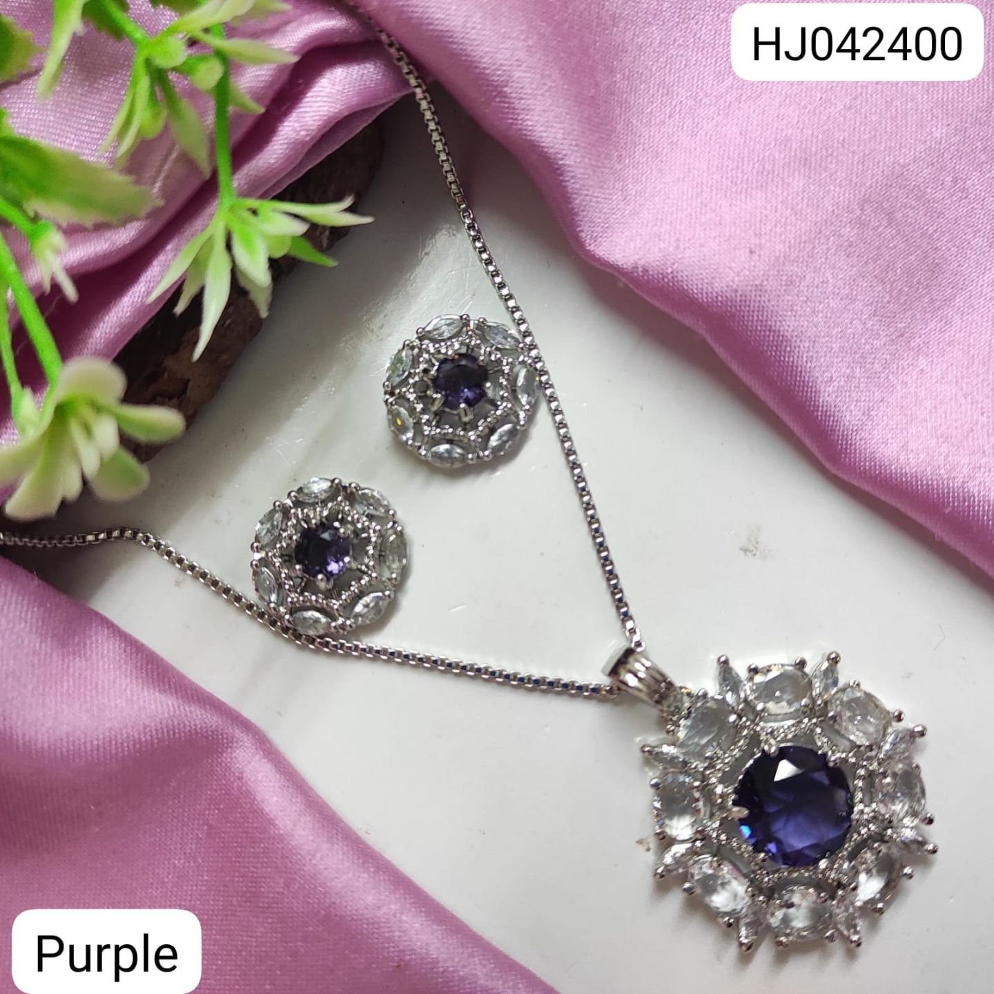 CZ Pendant Set
